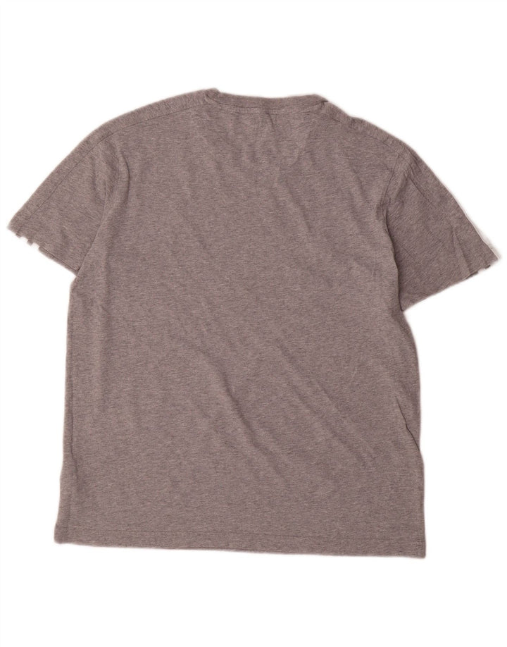 Adidas - Camiseta para hombre, talla pequeña, algodón moteado gris