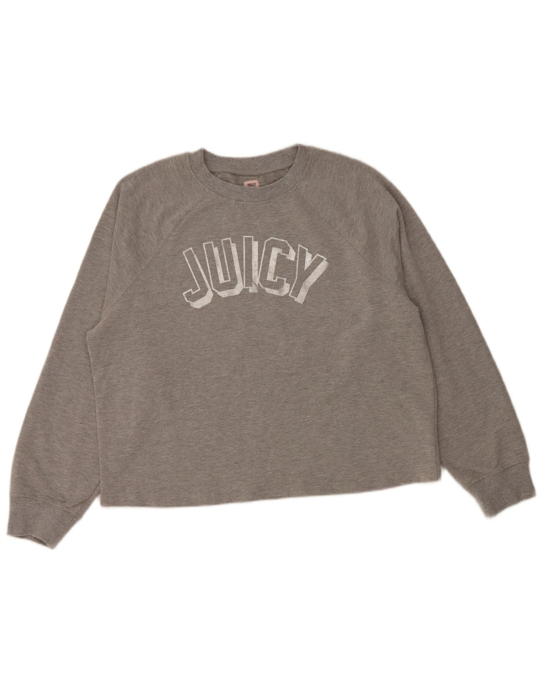 JUICY COUTURE Sudadera gráfica para mujer Jumper UK 40 XL Algodón gris