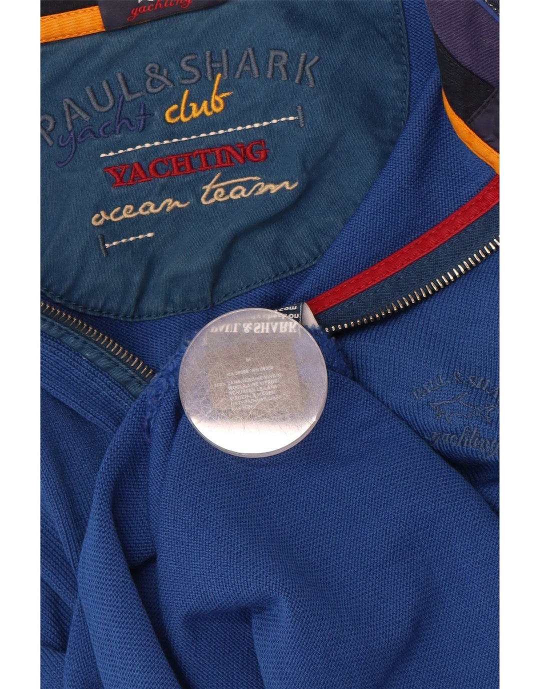 PAUL & SHARK Jersey Yachting con Cuello y Cremallera para Hombre Lana Virgen Azul Medio