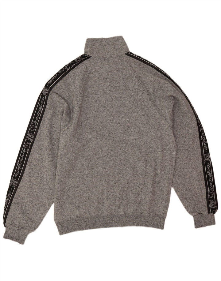 Champion Sudadera Con Gráfico Y Cuello Con Cremallera Jumper Gris Medio Colorblock