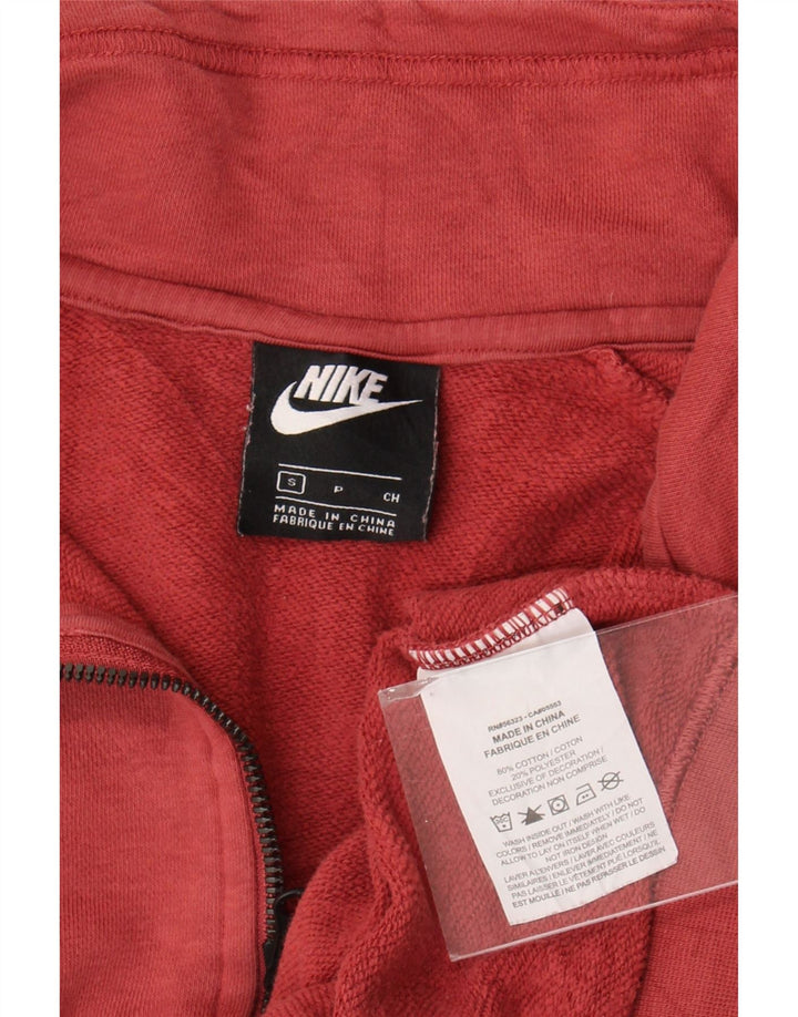 Nike - Sudadera extragrande con cuello y cremallera para mujer, talla 10, color burdeos