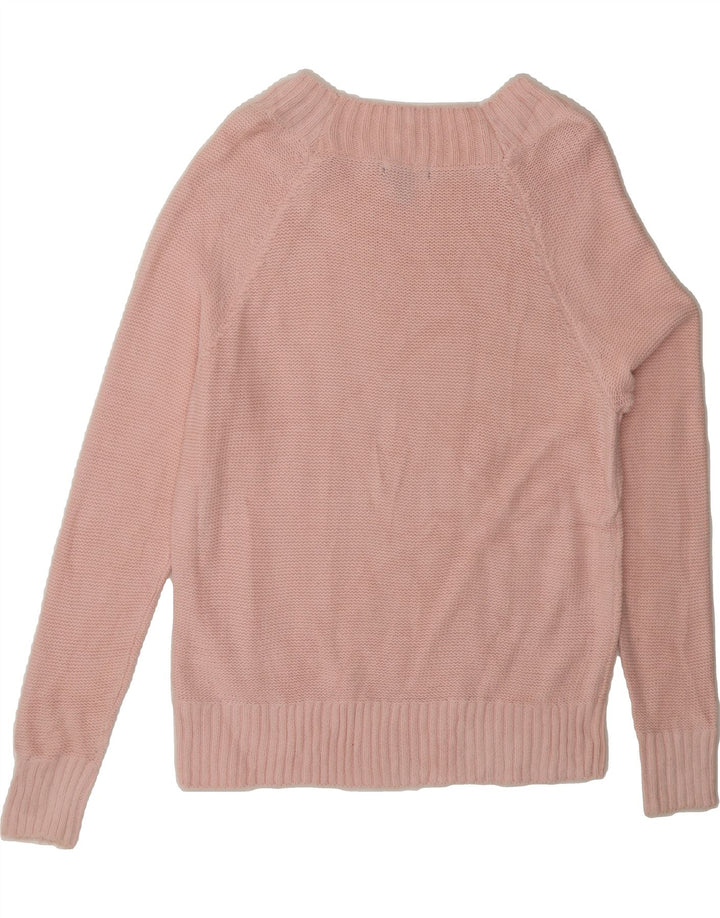 CHAPS Womens Boat Neck Jumper Sweater UK 14 Medium Pink Cotton Vintage Chaps and Second-Hand Chaps from Messina Hembry 