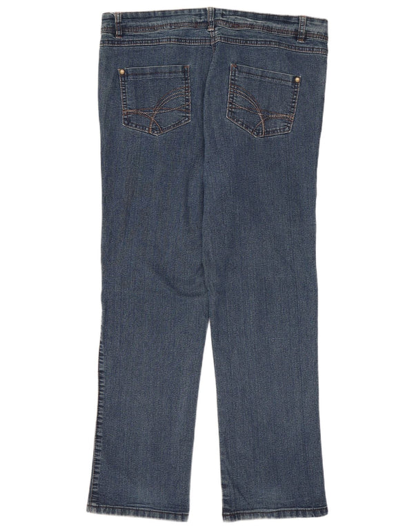 M&Co Vaqueros rectos pequeños para mujer UK 40 Grande W34 L27 Algodón azul