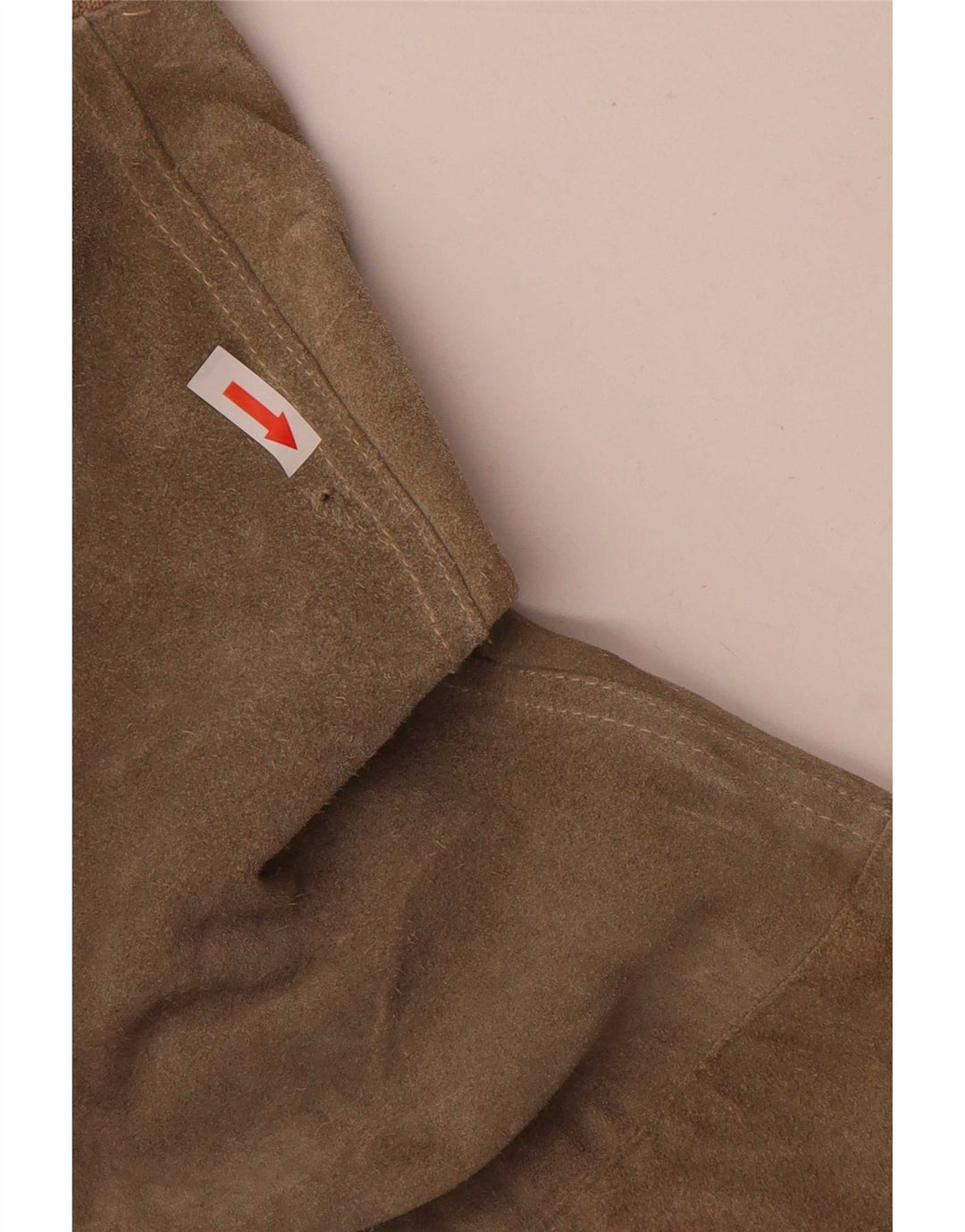 Vintage hombres ante bomber chaqueta Reino Unido 38 cuero verde medio