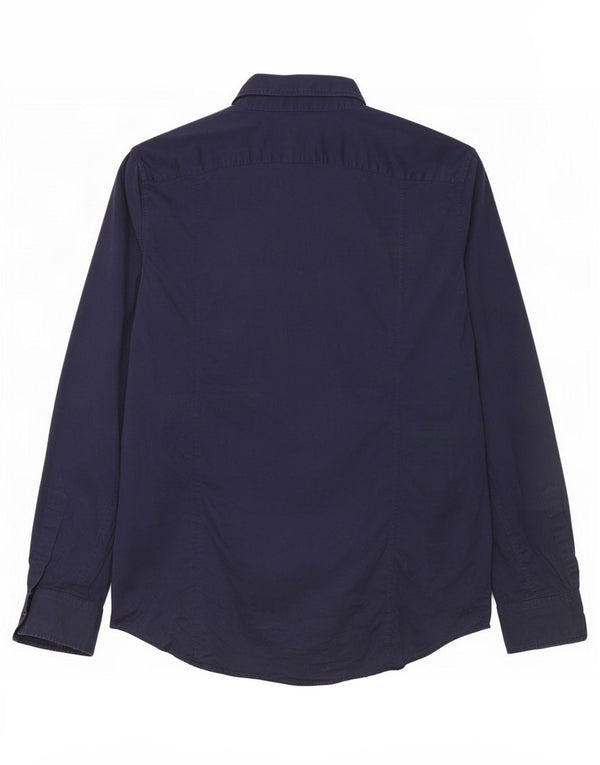 Camisa Replay Hombre Medium Azul Marino Algodón