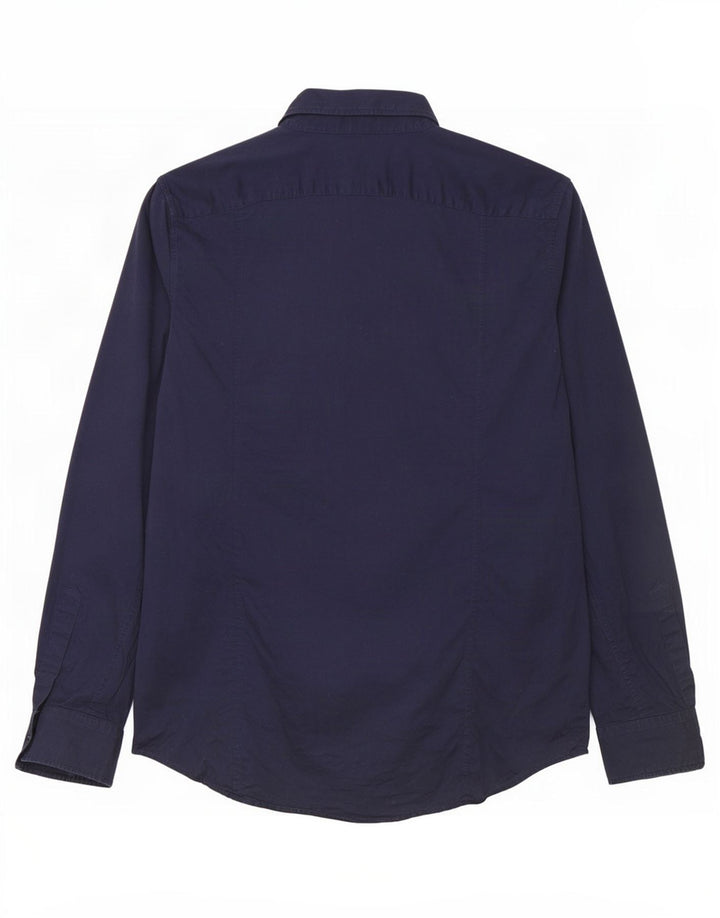 Camisa Replay Hombre Medium Azul Marino Algodón