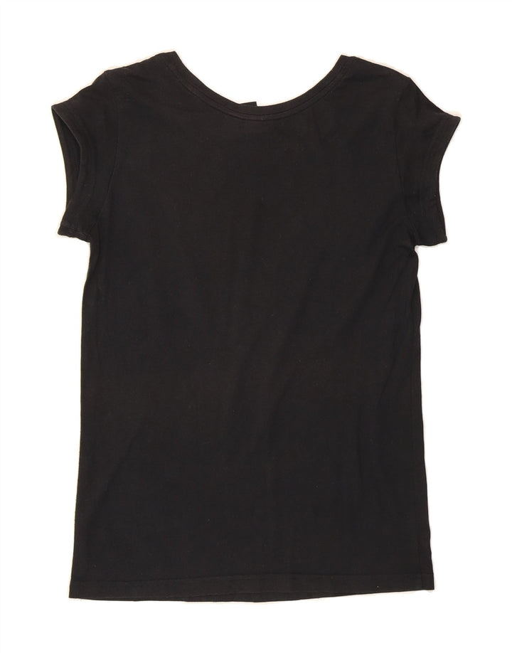 ADIDAS Womens Graphic T-Shirt Top UK 12 Medium Black Vintage Adidas and Second-Hand Adidas from Messina Hembry 