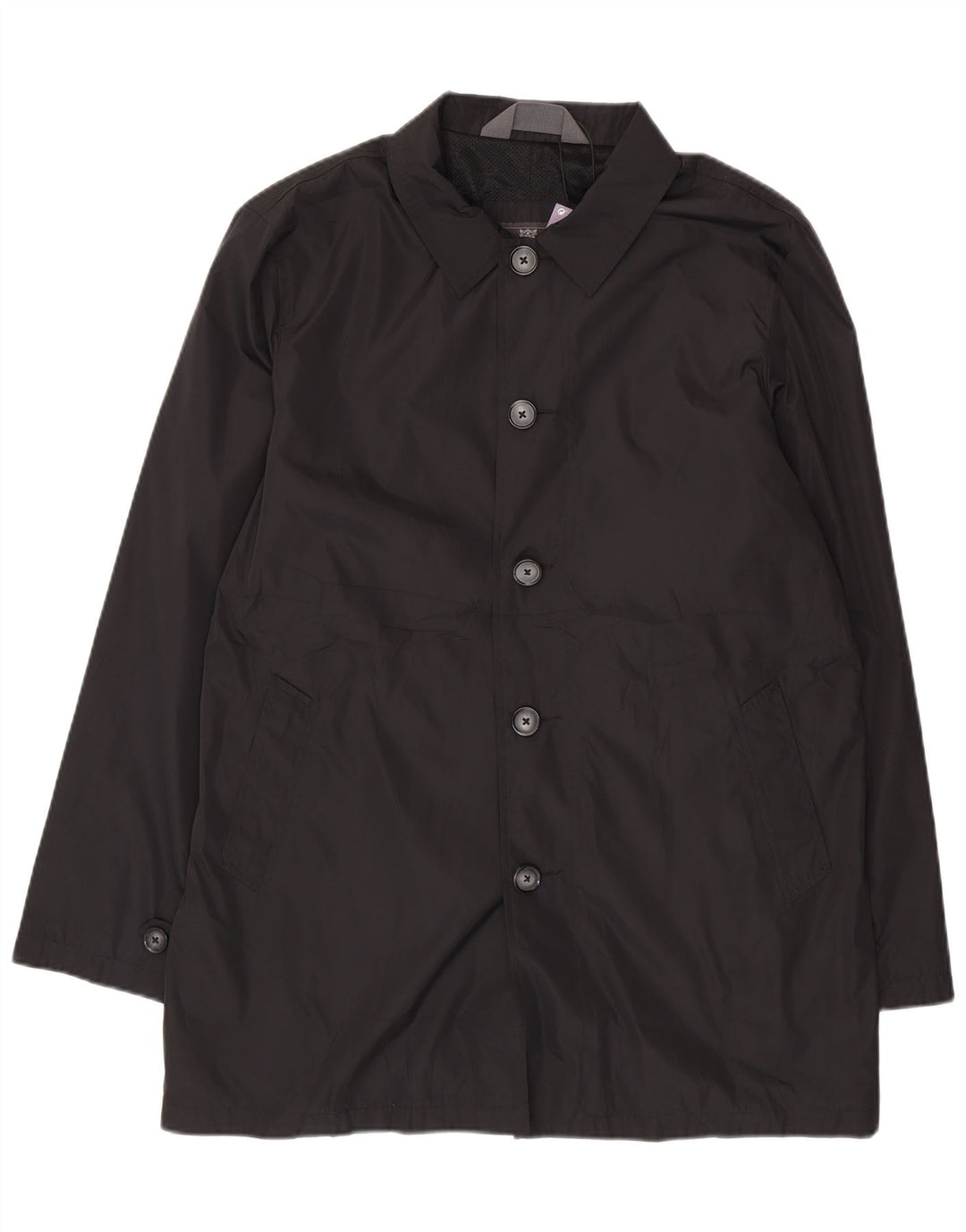 Marks & Spencer Chaqueta impermeable para hombre UK 42 XL Poliéster negro