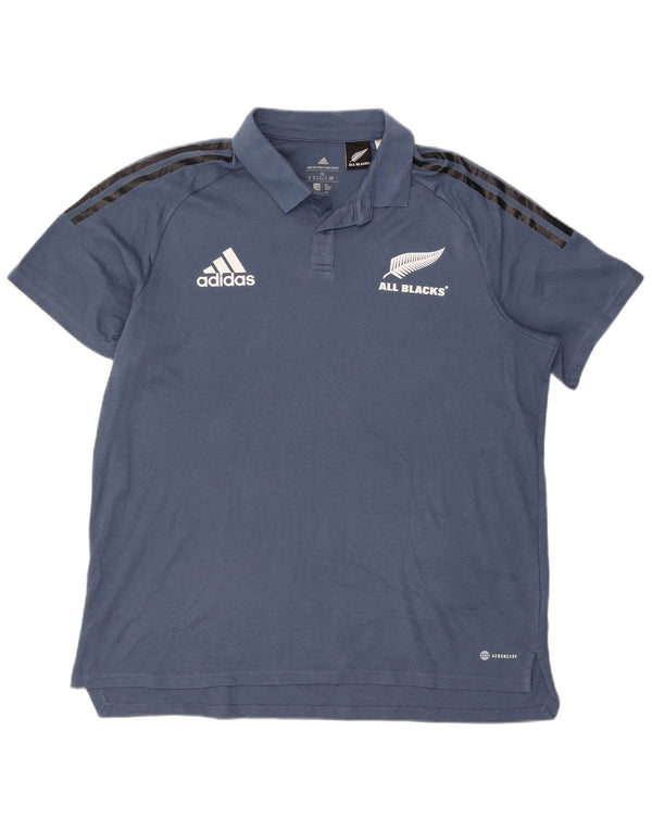 Adidas Hombre All Blacks Graphic Polo XL Algodón Azul