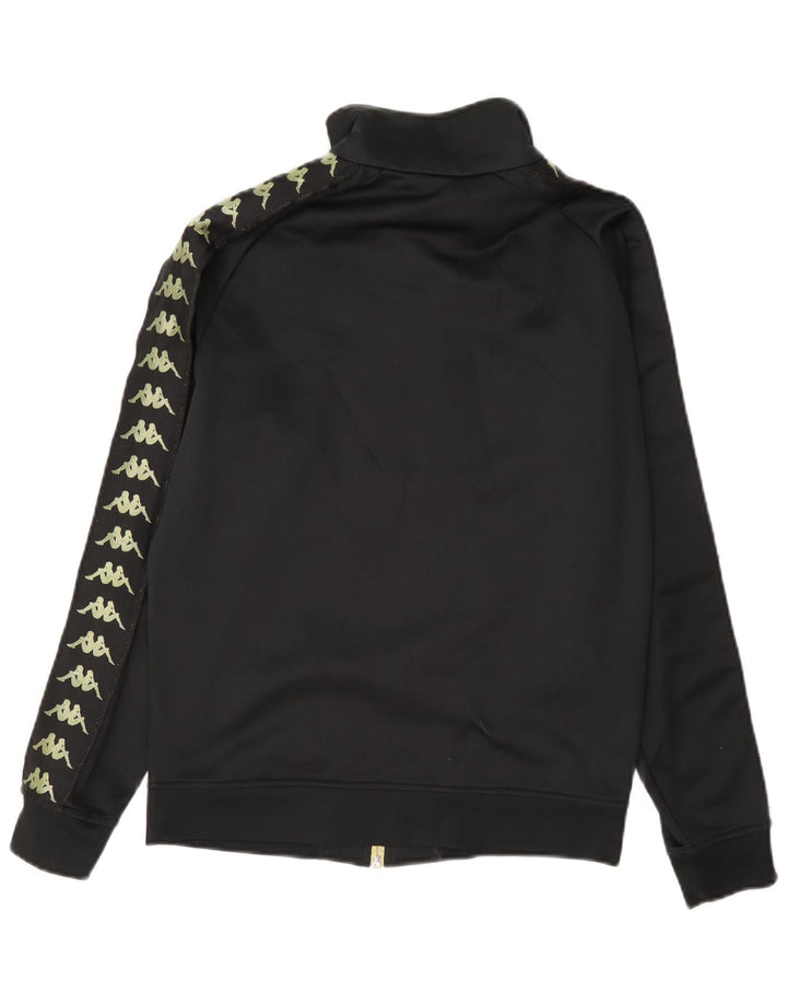 Kappa Chaqueta superior de chándal gráfico para mujer UK 40 Mediano Poliéster negro