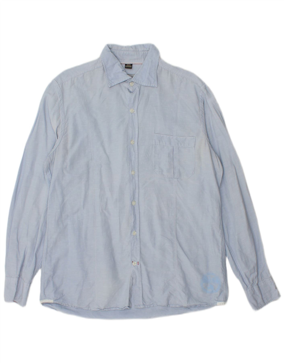 Camisa Napapijri Hombre Grande Azul Algodón