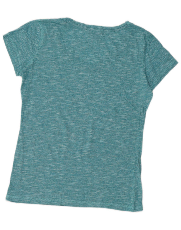 Asociación de Polo de EE. UU. Camiseta para mujer Top UK 10 Small Turquesa Algodón moteado