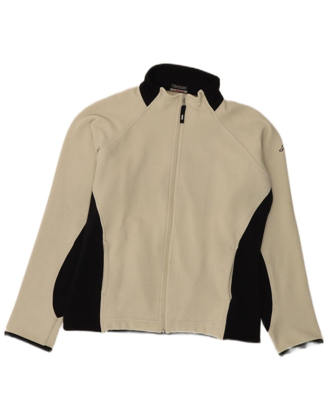 Kappa Mujer Chándal Top Chaqueta UK 40 Grande Blanco Colorblock Poliéster