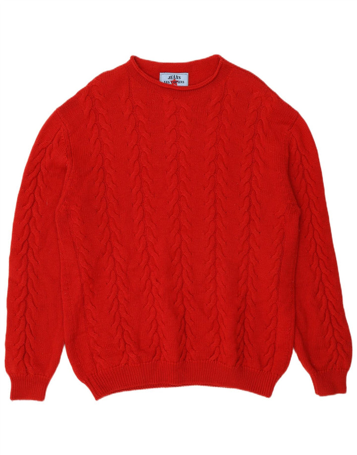 Les Copains Jersey De Cuello Alto Para Hombre IT 52 Large Lana Virgen Roja