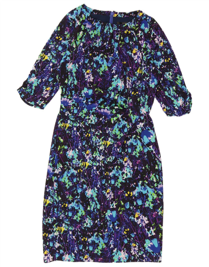 COAST Vestido tubo con estampado abstracto para mujer UK 10 Small Multicolor