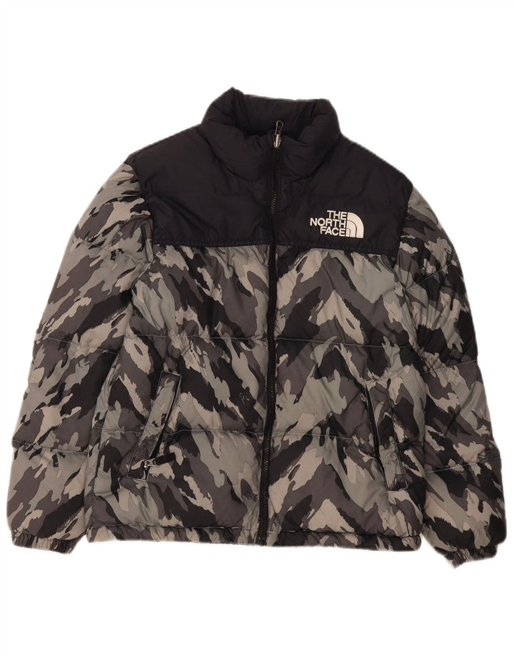The North Face Chaqueta Acolchada para Niños 11-12 Años Grande Gris Camuflaje