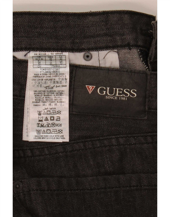Guess Vaqueros Rectos Hombre W33 L30 Algodón Gris