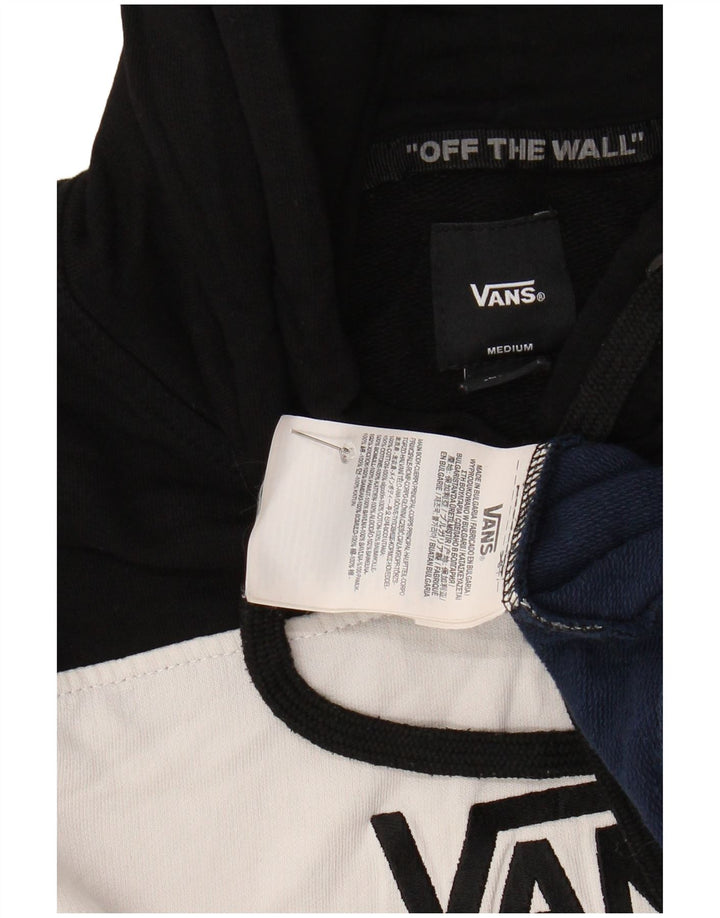 VANS Hombre Graphic Hoodie Jumper Medium Multicolor Colourblock Algodón