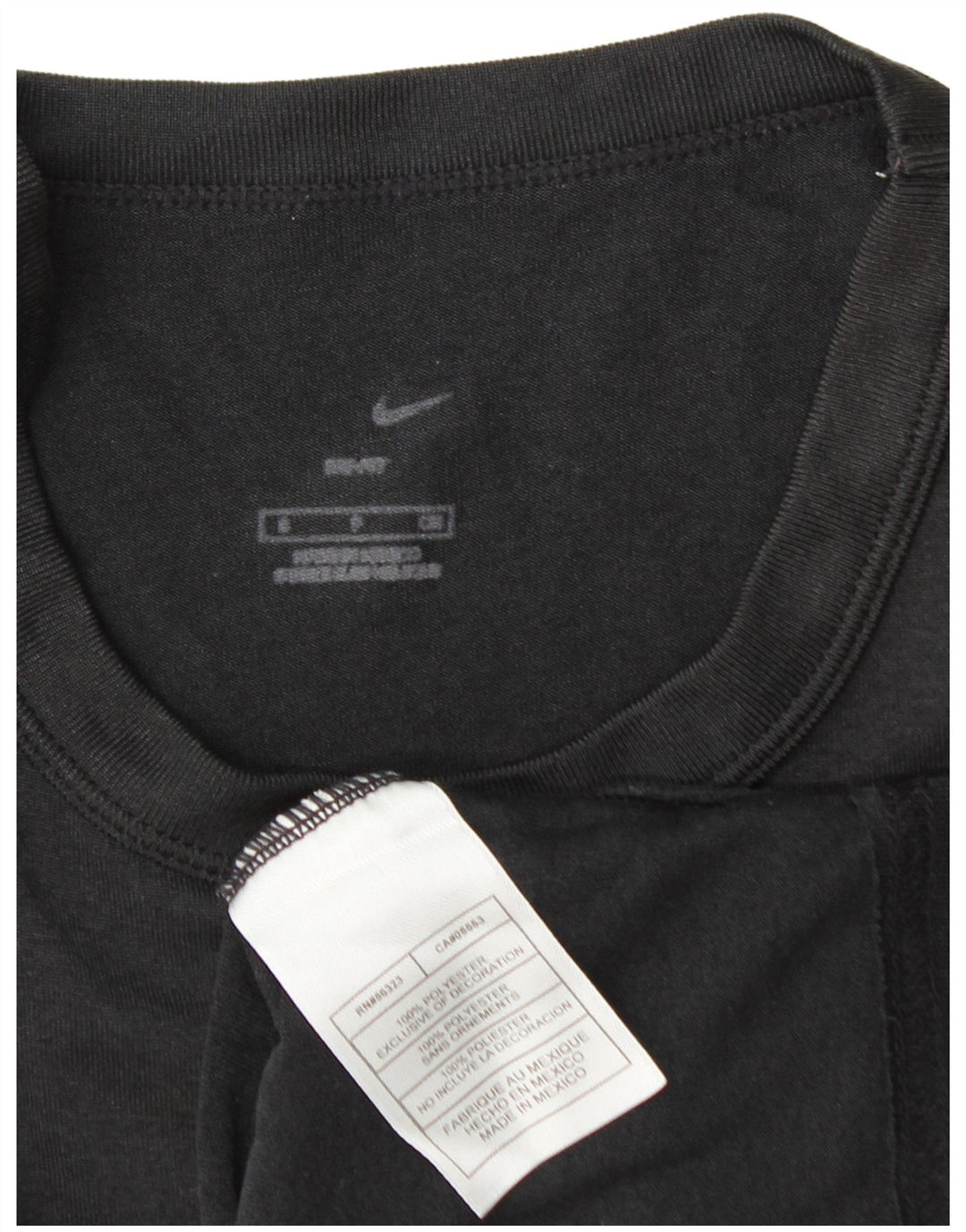 Camiseta Nike Dri Fit para hombre Top poliéster negro mediano