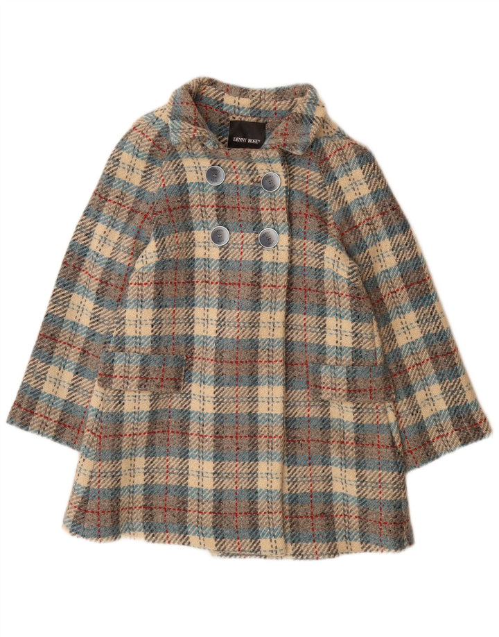 Denny Rose Abrigo cruzado para mujer UK 8 Small Multicolor Check
