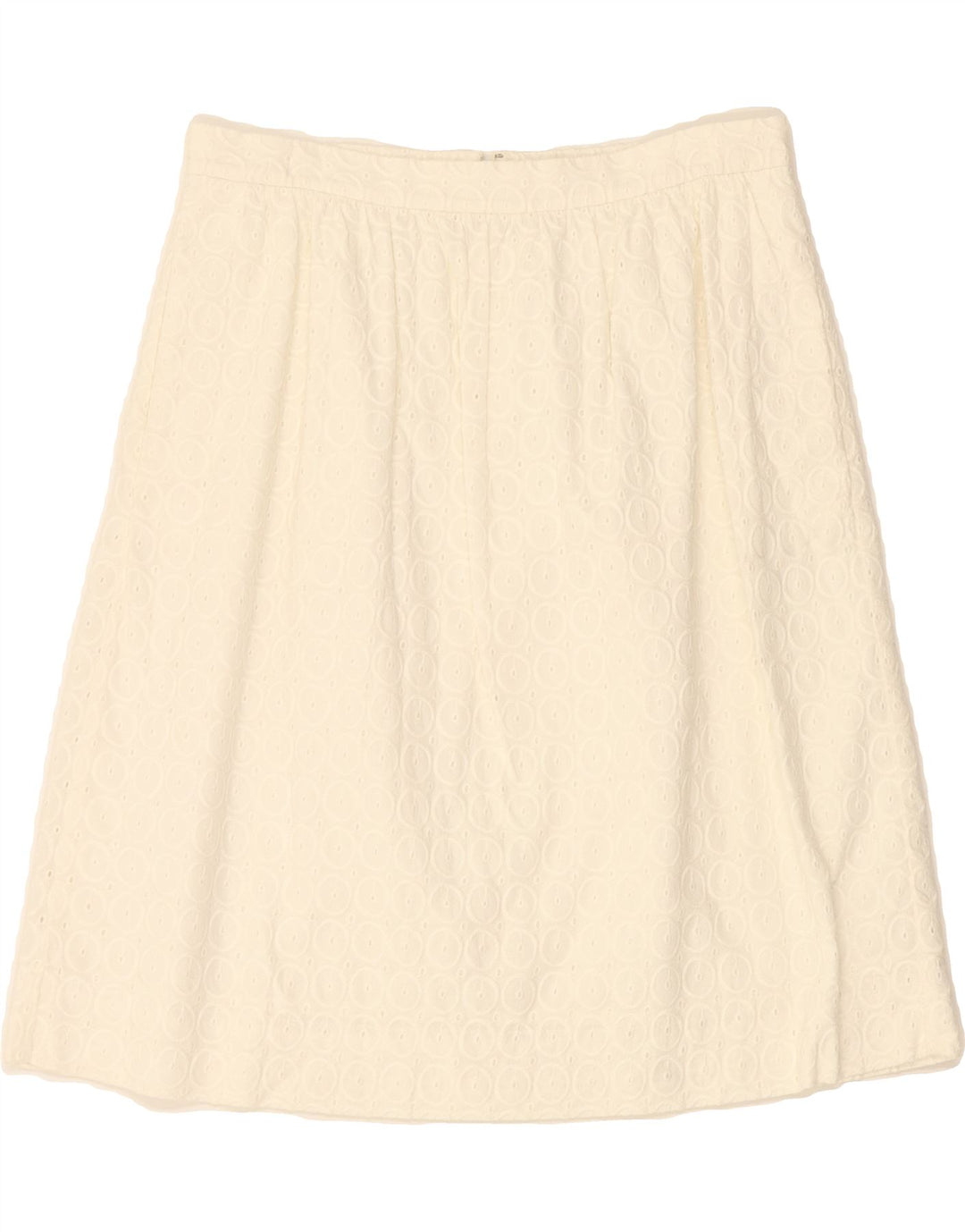 J. CREW Womens A-Line Skirt US 6 Medium W30  White Cotton Vintage J. Crew and Second-Hand J. Crew from Messina Hembry 