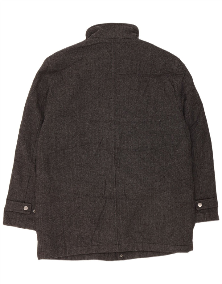 John Lewis Abrigo cortavientos para hombre UK 42 XL Lana gris en espiga