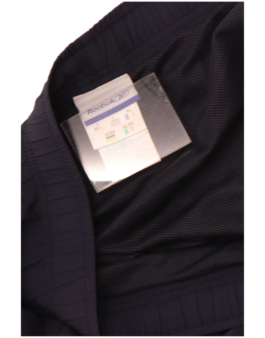 Reebok - Pantalones cortos deportivos para hombre, talla grande, poliéster, color azul marino