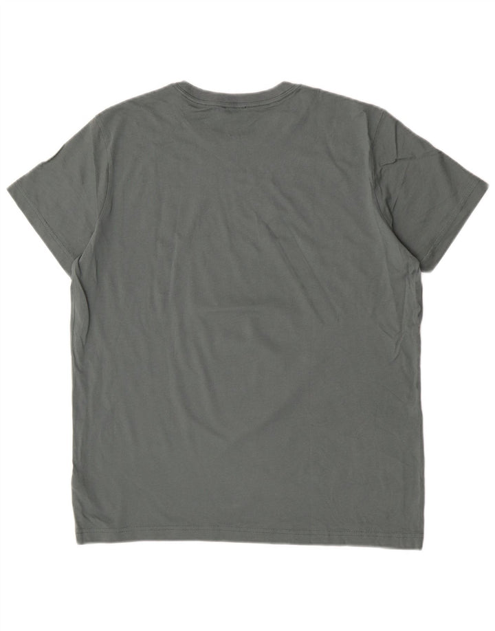 Diesel Mujer Camiseta Gráfica Top Grande Algodón Verde