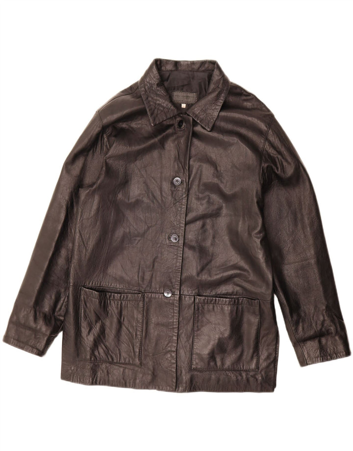 Max Grippo Chaqueta de cuero para mujer EU 44 XL Cuero negro