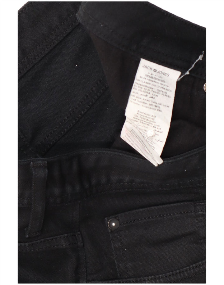 Jack & Jones Vaqueros ajustados para hombre W33 L30 Algodón negro