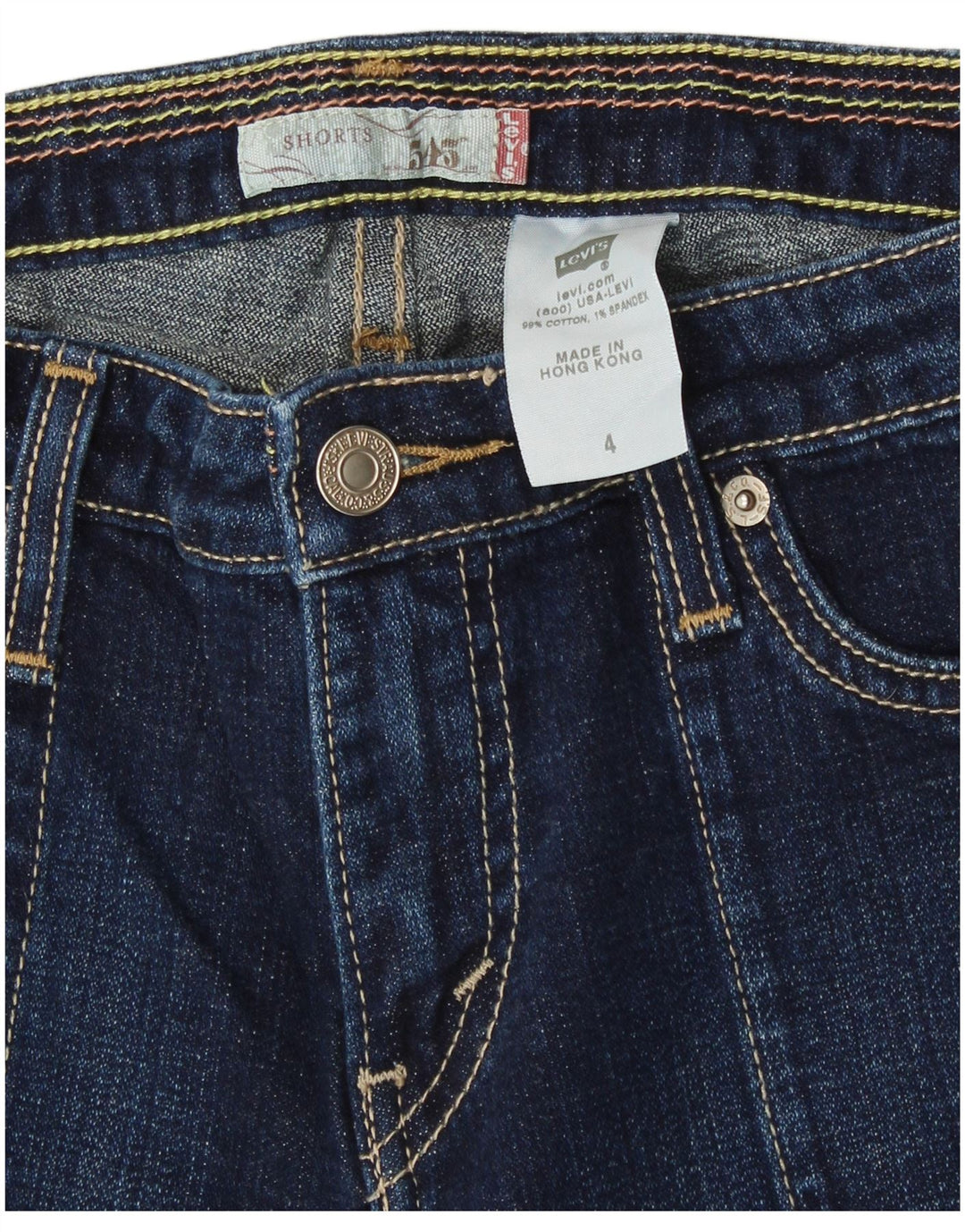 Levi's 545 Pantalones cortos de mezclilla para mujer US 4 Small W28 Azul marino Algodón