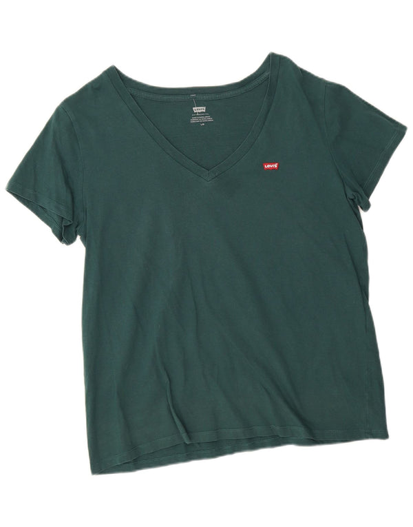 Levi's Camiseta para mujer Top UK 46 Large Algodón verde
