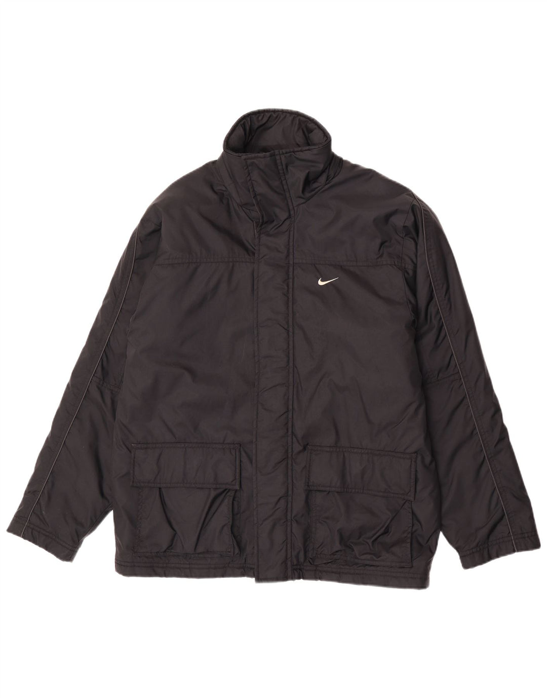 Chaqueta cortavientos Nike para hombre de nailon negro mediano