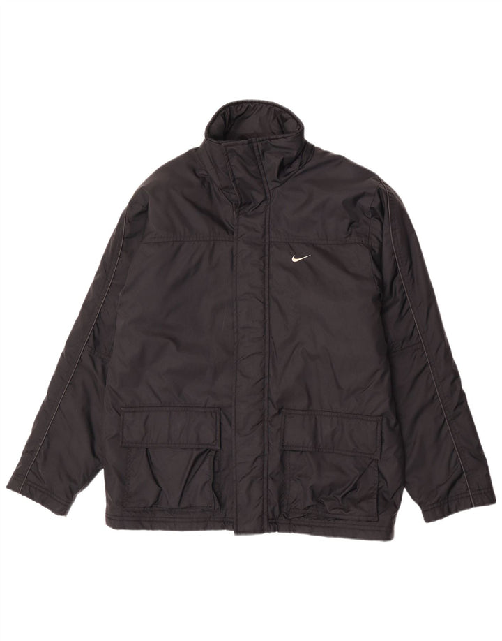 Chaqueta cortavientos Nike para hombre de nailon negro mediano