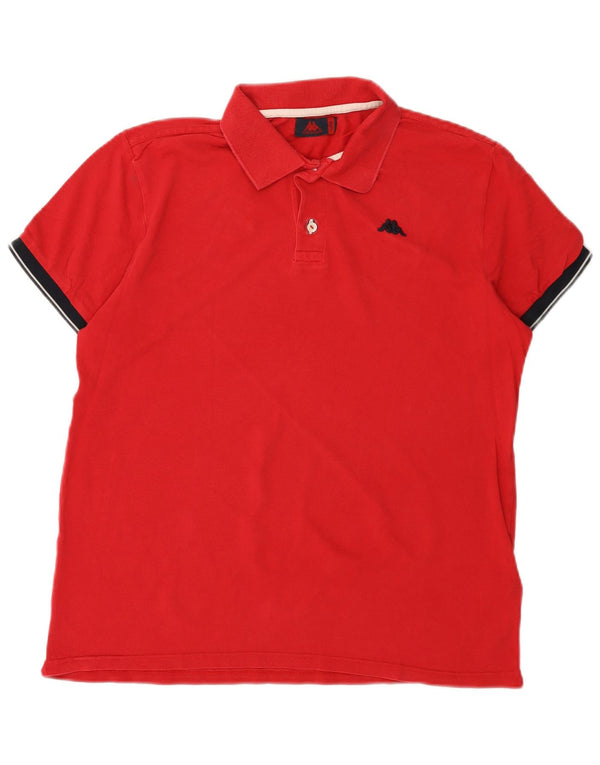 Kappa Polo Hombre Grande Rojo Algodón