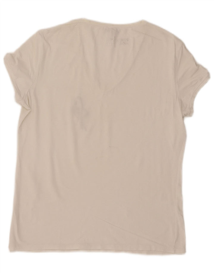 ARMANI JEANS Womens T-Shirt Top EU 48 2XL White
