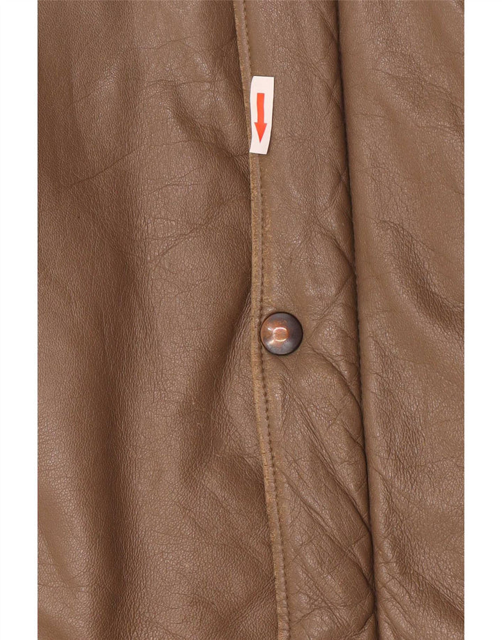 Camox Chaqueta Bomber de Cuero para Hombre UK 38 Marrón Medio