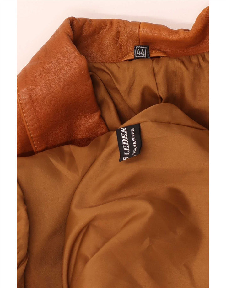 Chaqueta de cuero vintage para mujer EU 44 XL Marrón
