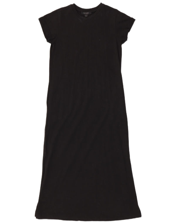 ALL SAINTS Vestido tipo camiseta para mujer UK 6 XS Algodón negro