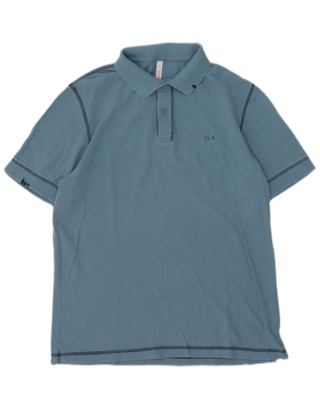Polo Sun68 Hombre Algodón Azul Medio