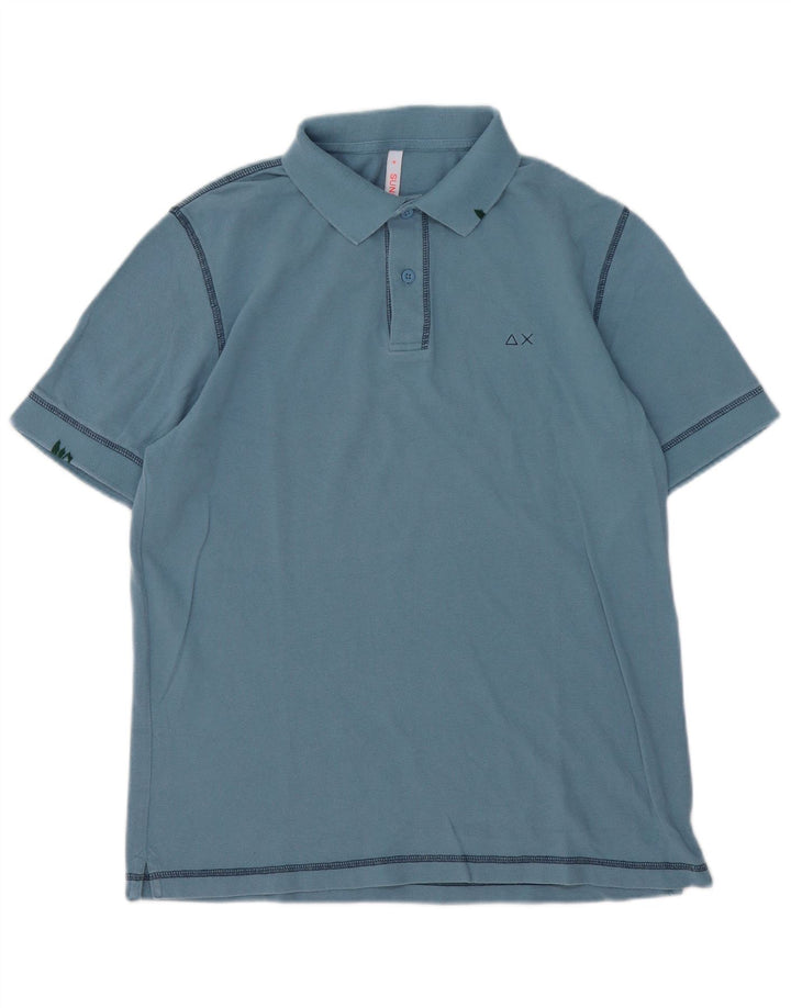 Polo Sun68 Hombre Algodón Azul Medio