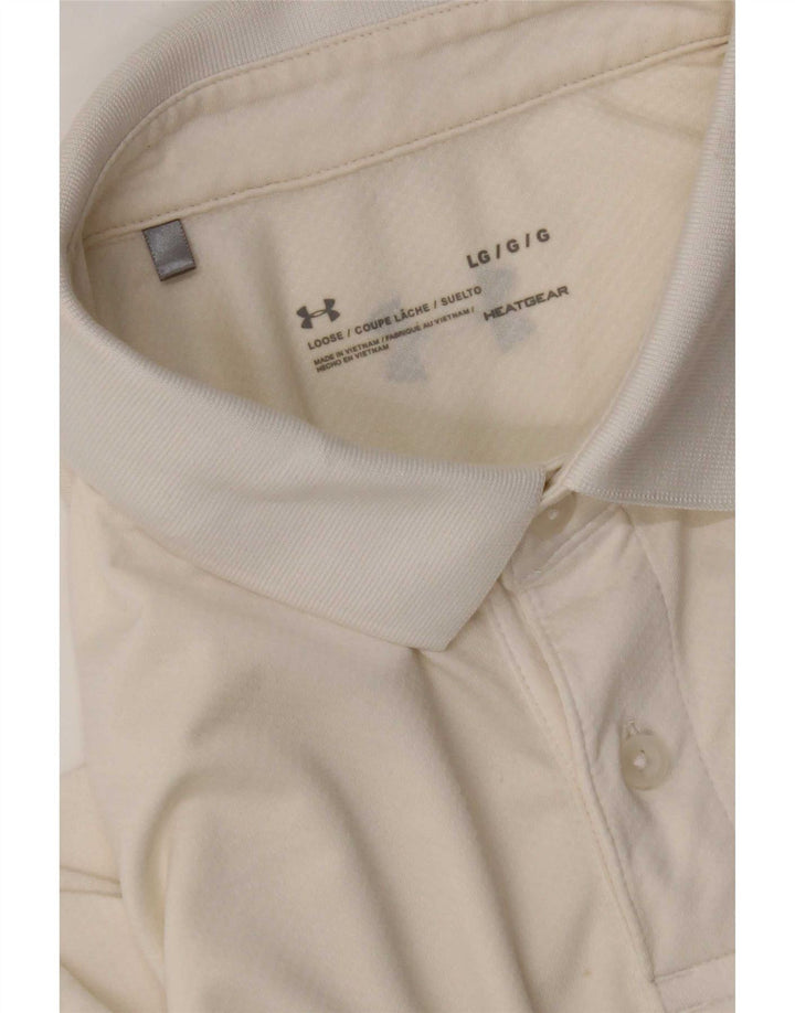 Under Armour Polo Heat Gear para hombre, talla grande, blanco