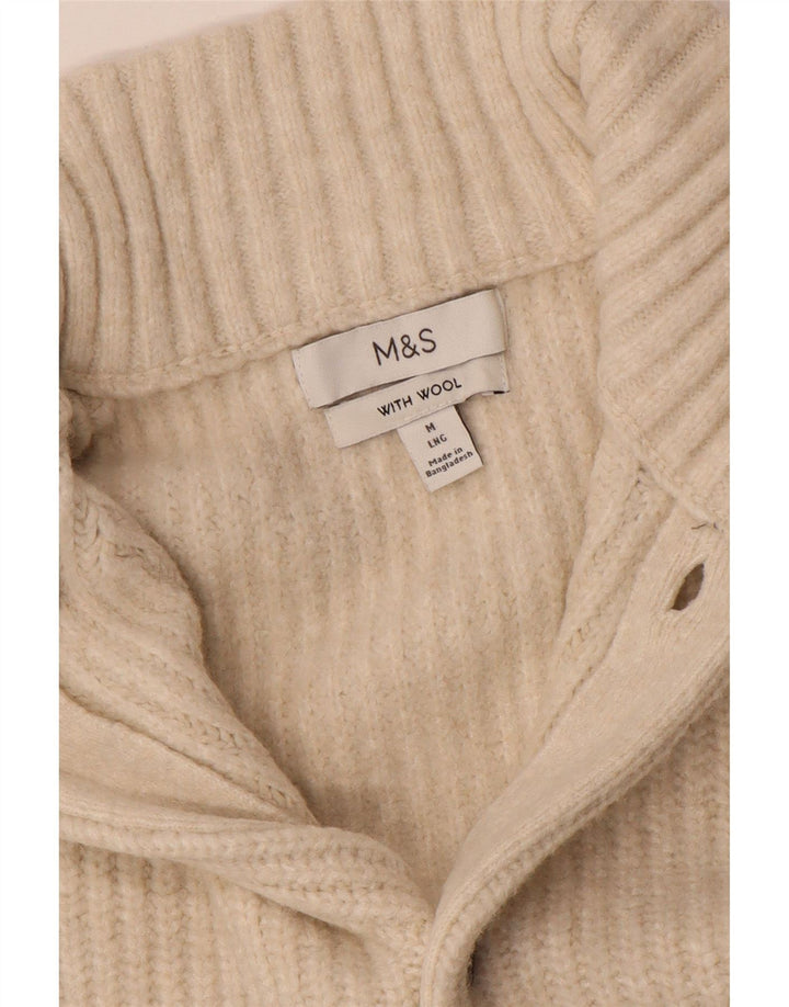 Marks & Spencer - Cárdigan para hombre de lana beige medio