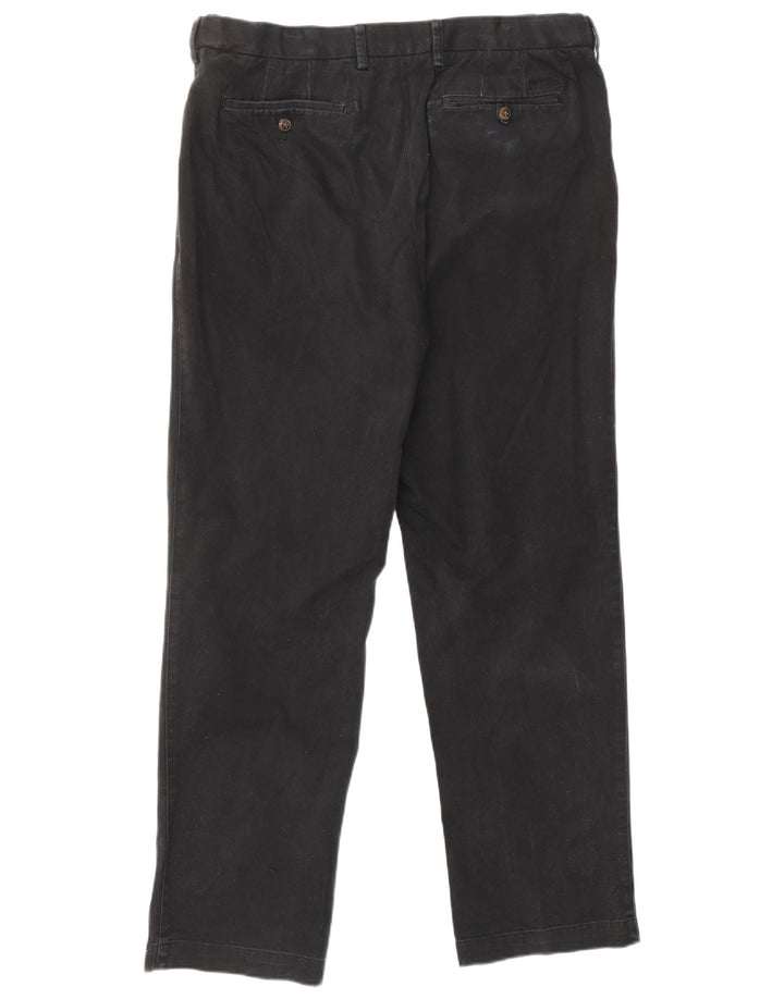 MARKS & SPENCER Pantalón chino cónico azul Harbor para hombre W36 L33 Negro