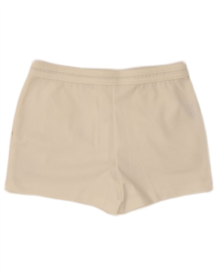 Sergio Tacchini Pantalones cortos chinos para hombre IT 48 Medium W30 Poliéster blanco