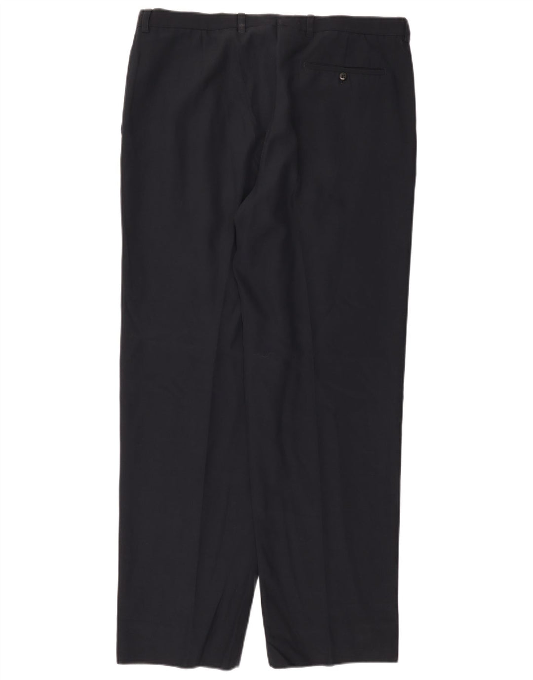 Burberry Pantalón de traje con pinzas para hombre IT 48 Medium W36 L31 Lana azul marino