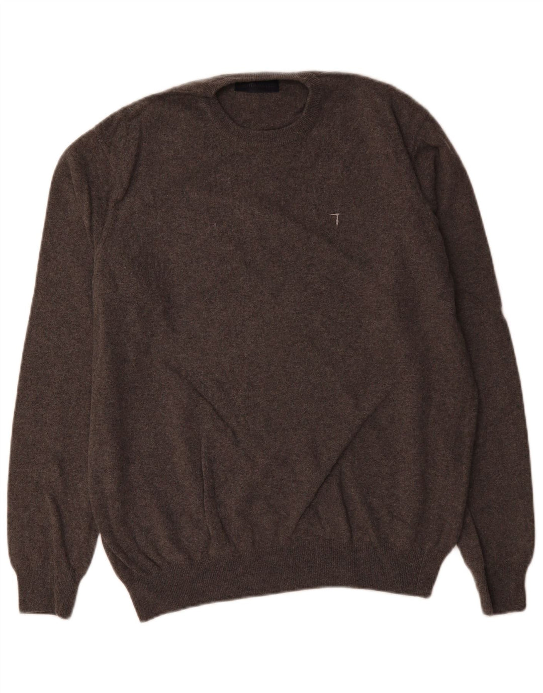 Trussardi Jersey De Cuello Redondo Hombre XL Lana Gris
