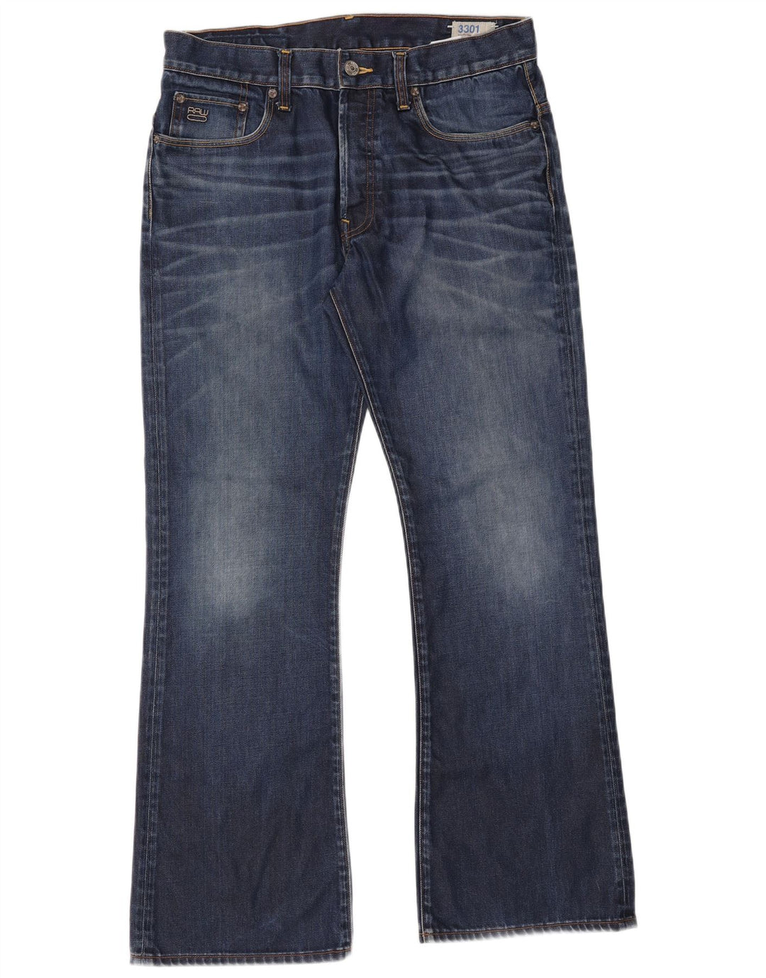 G-Star Hombre 3301 Vaqueros Bootcut W34 L32 Algodón Azul