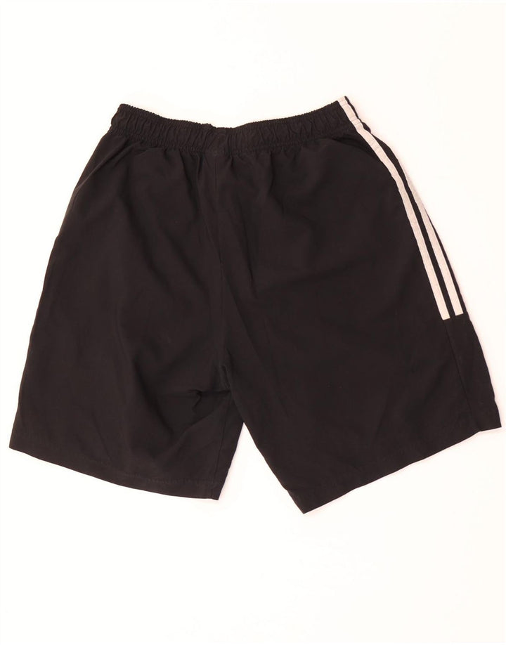 Adidas Pantalones cortos deportivos para hombre UK 12 Medium Negro Poliéster