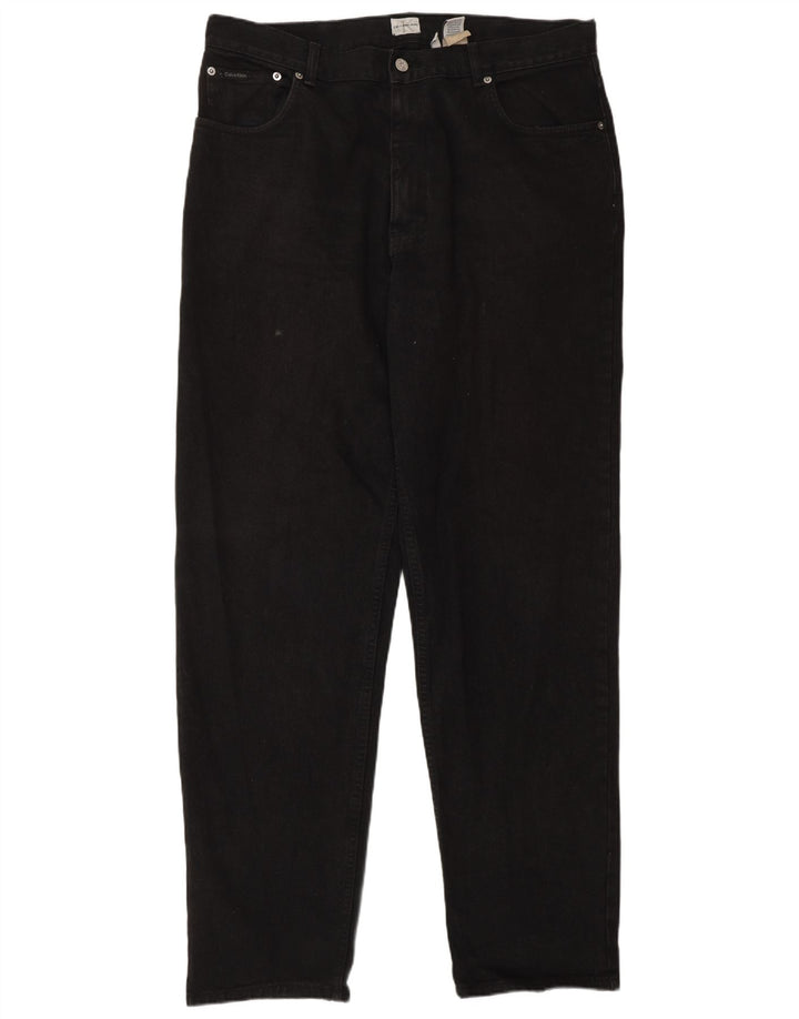 Vaqueros cónicos para mujer CALVIN KLEIN W36 L34 Algodón negro